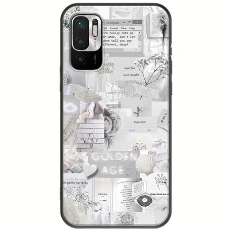 Aesthetic White Xiaomi Redmi Note 10 5G Black TPU (Μαύρη Σιλικόνη)