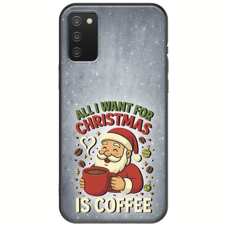 All I Want For Christmas Is - Coffee Samsung Galaxy A03s Black TPU (Μαύρη Σιλικόνη)