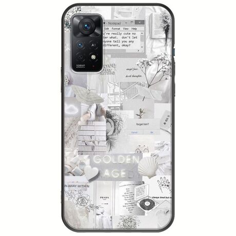 Aesthetic White Xiaomi Redmi Note 11 Pro 4G / 5G Black TPU (Μαύρη Σιλικόνη)