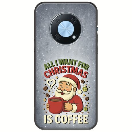 All I Want For Christmas Is - Coffee Huawei Nova Y90 Black TPU (Μαύρη Σιλικόνη)