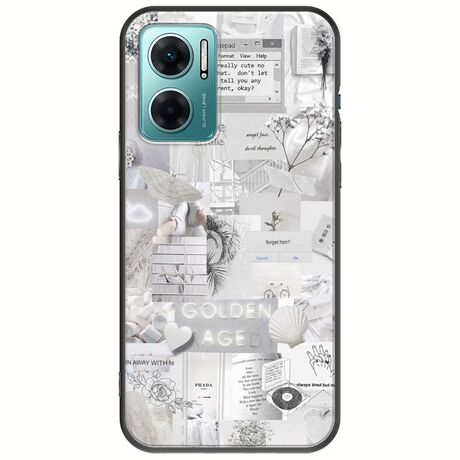 Aesthetic White Xiaomi Redmi 10 5G Black TPU (Μαύρη Σιλικόνη)