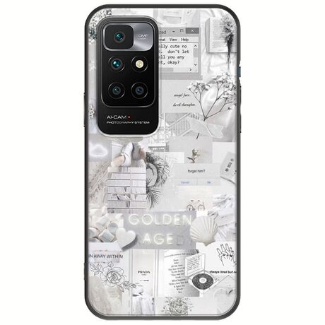 Aesthetic White Xiaomi Redmi 10 2022 Black TPU (Μαύρη Σιλικόνη)