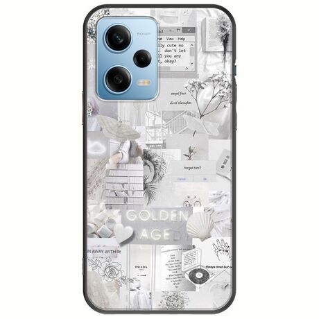 Aesthetic White Xiaomi Redmi Note 12 4G Black TPU (Μαύρη Σιλικόνη)