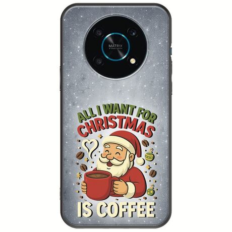 All I Want For Christmas Is - Coffee Honor Magic 4 Lite 5G Black TPU (Μαύρη Σιλικόνη)