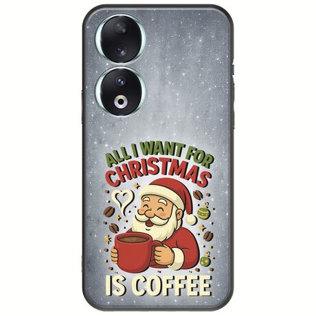 All I Want For Christmas Is - Coffee Honor 90 5G Black TPU (Μαύρη Σιλικόνη)