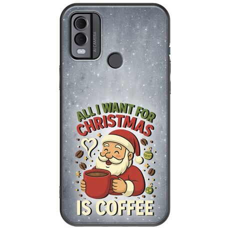 All I Want For Christmas Is - Coffee Nokia C22 Black TPU (Μαύρη Σιλικόνη)