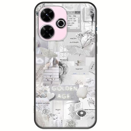 Aesthetic White Xiaomi Redmi 13 4G Black TPU (Μαύρη Σιλικόνη)