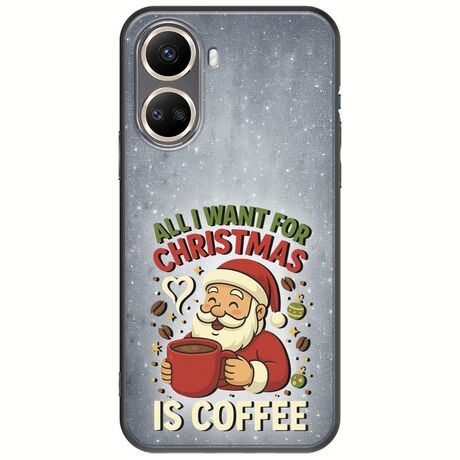 All I Want For Christmas Is - Coffee Huawei Nova 10 SE Black TPU (Μαύρη Σιλικόνη)