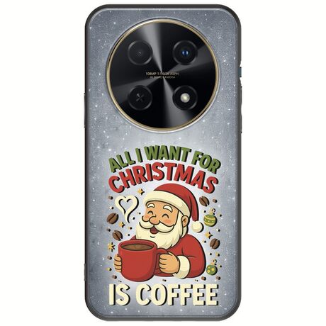 All I Want For Christmas Is - Coffee Huawei Nova 12i Black TPU (Μαύρη Σιλικόνη)