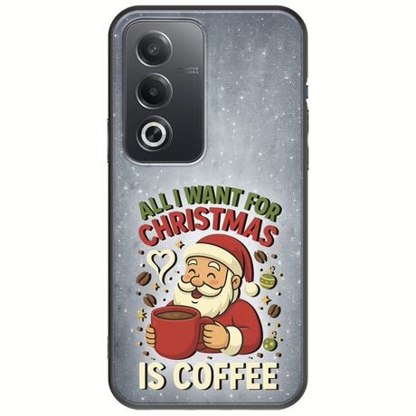 All I Want For Christmas Is - Coffee Oppo A80 5G Black TPU (Μαύρη Σιλικόνη)
