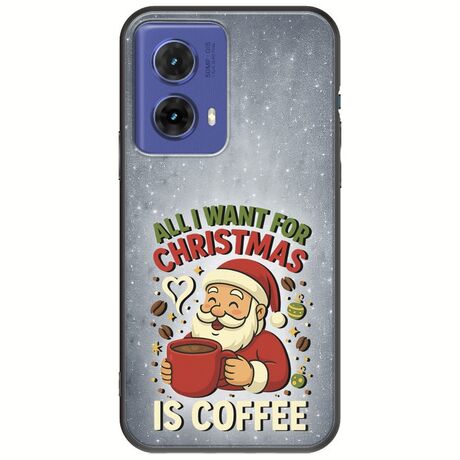 All I Want For Christmas Is - Coffee Motorola Moto G85 5G Black TPU (Μαύρη Σιλικόνη)