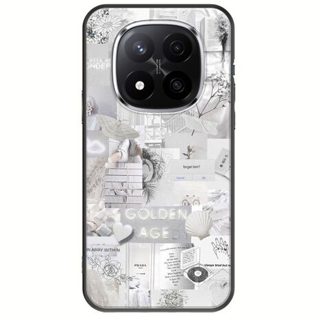 Aesthetic White Xiaomi Redmi Note 14 Pro 5G Black TPU (Μαύρη Σιλικόνη)