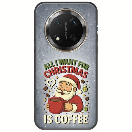 All I Want For Christmas Is - Coffee Honor Magic 7 Lite 5G Black TPU (Μαύρη Σιλικόνη)