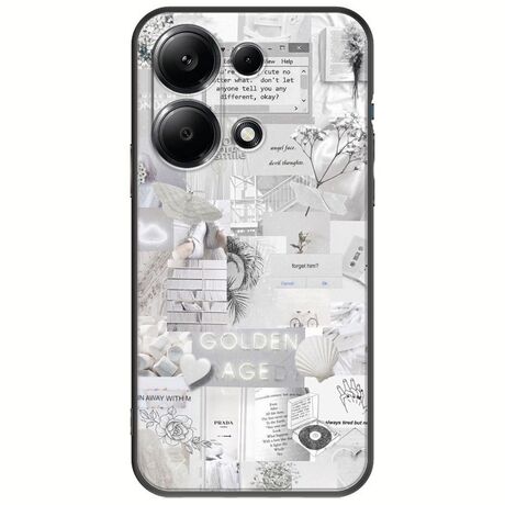 Aesthetic White Xiaomi Redmi Note 14S Black TPU (Μαύρη Σιλικόνη)