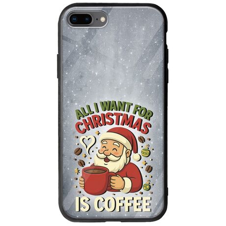 All I Want For Christmas Is - Coffee iPhone 7 Plus Groove TPU (Tempered Glass και TPU)