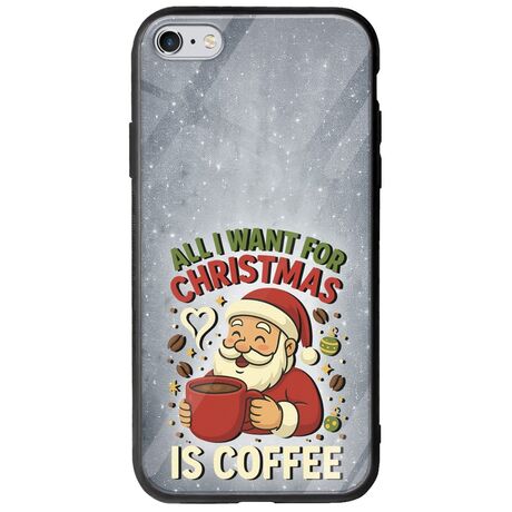 All I Want For Christmas Is - Coffee iPhone 6 Plus / iPhone 6s Plus Groove TPU (Tempered Glass και TPU)