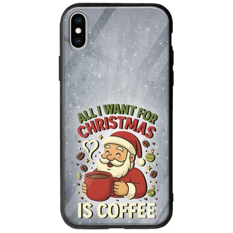 All I Want For Christmas Is - Coffee iPhone XS Max Groove TPU (Tempered Glass και TPU)