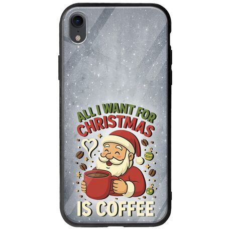All I Want For Christmas Is - Coffee iPhone XR Groove TPU (Tempered Glass και TPU)