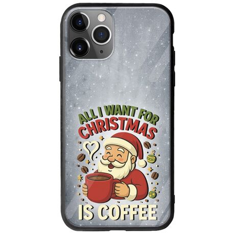 All I Want For Christmas Is - Coffee iPhone 11 Pro Max Groove TPU (Tempered Glass και TPU)