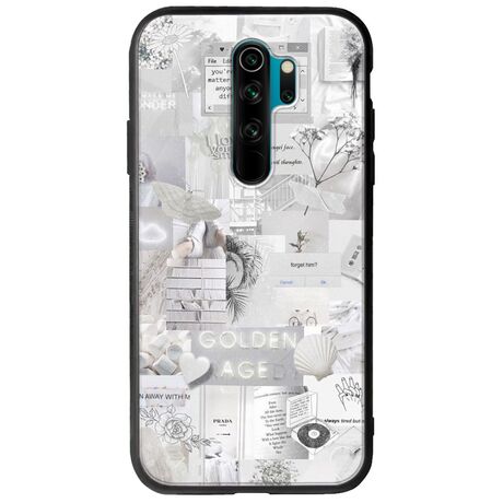 Aesthetic White Xiaomi Redmi Note 8 Pro Groove TPU (Tempered Glass και TPU)