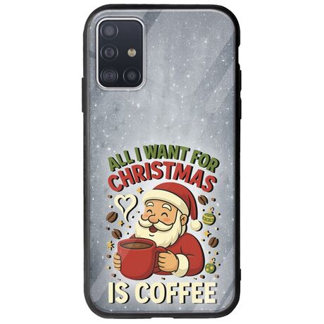 All I Want For Christmas Is - Coffee Samsung Galaxy A51 Groove TPU (Tempered Glass και TPU)