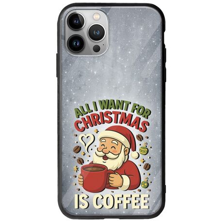 All I Want For Christmas Is - Coffee iPhone 12 Pro Max Groove TPU (Tempered Glass και TPU)
