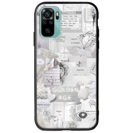 Aesthetic White Xiaomi Redmi Note 10 / 10s Groove TPU (Tempered Glass και TPU)