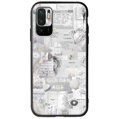 Aesthetic White Xiaomi Redmi Note 10 5G Groove TPU (Tempered Glass και TPU)