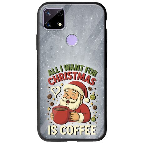 All I Want For Christmas Is - Coffee Realme C21 Groove TPU (Tempered Glass και TPU)