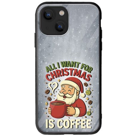 All I Want For Christmas Is - Coffee iPhone 13 mini Groove TPU (Tempered Glass και TPU)