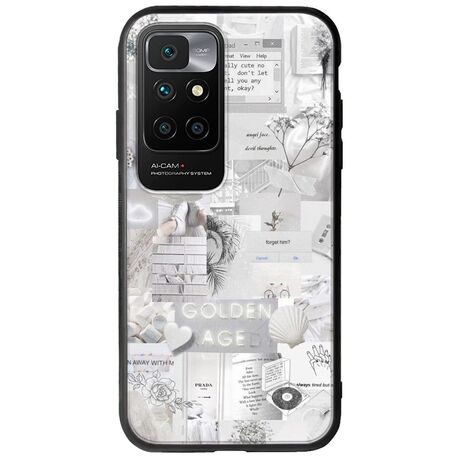 Aesthetic White Xiaomi Redmi 10 Groove TPU (Tempered Glass και TPU)