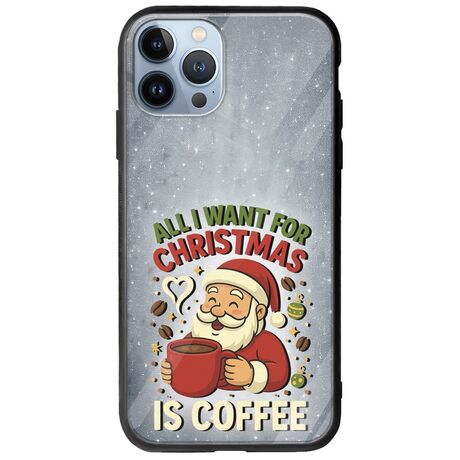 All I Want For Christmas Is - Coffee iPhone 12 Pro Groove TPU (Tempered Glass και TPU)