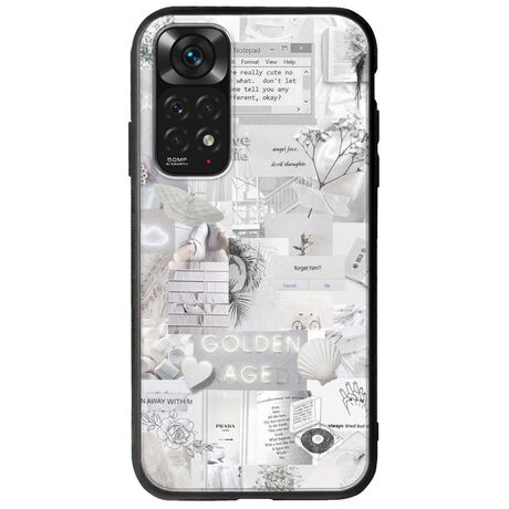 Aesthetic White Xiaomi Redmi Note 11 / 11s Groove TPU (Tempered Glass και TPU)