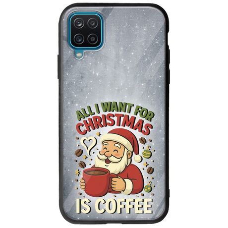 All I Want For Christmas Is - Coffee Samsung Galaxy M12 Groove TPU (Tempered Glass και TPU)