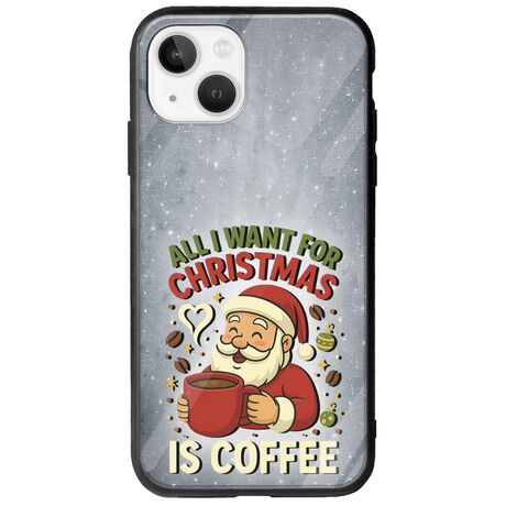 All I Want For Christmas Is - Coffee iPhone 14 Groove TPU (Tempered Glass και TPU)