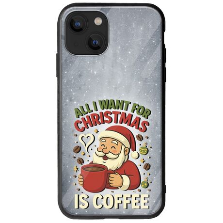 All I Want For Christmas Is - Coffee iPhone 14 Plus Groove TPU (Tempered Glass και TPU)