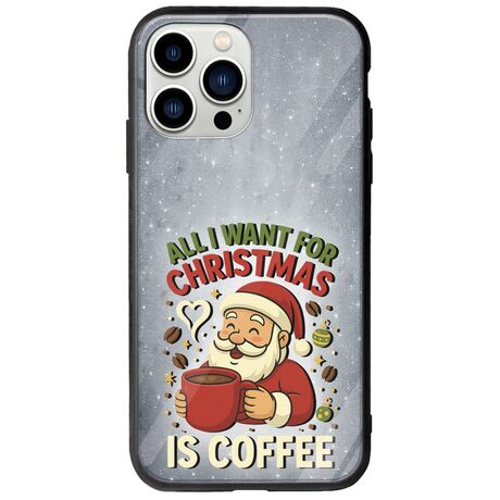 All I Want For Christmas Is - Coffee iPhone 14 Pro Groove TPU (Tempered Glass και TPU)