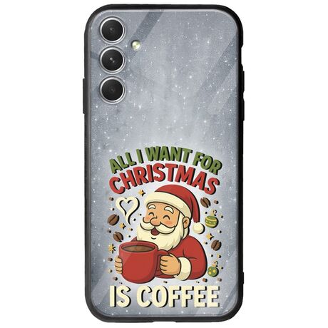 All I Want For Christmas Is - Coffee Samsung Galaxy A34 5G Groove TPU (Tempered Glass και TPU)