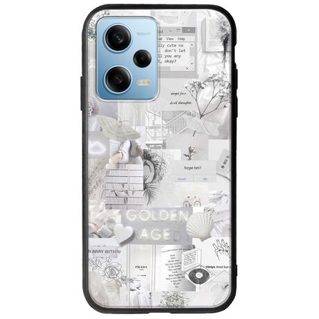 Aesthetic White Xiaomi Redmi Note 12 4G Groove TPU (Tempered Glass και TPU)