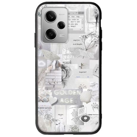 Aesthetic White Xiaomi Redmi Note 12 Pro Plus 5G Groove TPU (Tempered Glass και TPU)