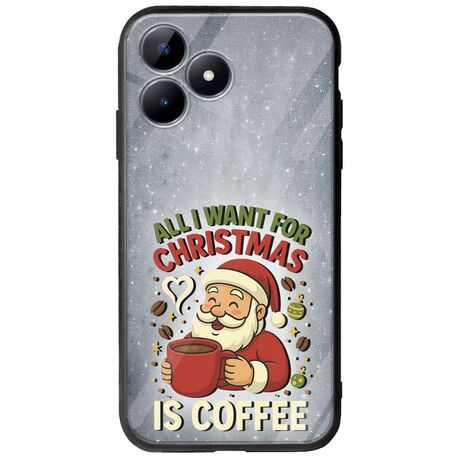 All I Want For Christmas Is - Coffee Realme C53 Groove TPU (Tempered Glass και TPU)