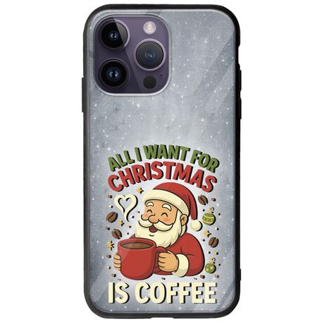 All I Want For Christmas Is - Coffee iPhone 15 Pro Groove TPU (Tempered Glass και TPU)