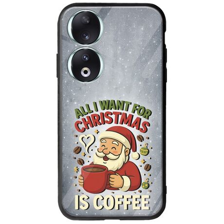 All I Want For Christmas Is - Coffee Honor 90 5G Groove TPU (Tempered Glass και TPU)