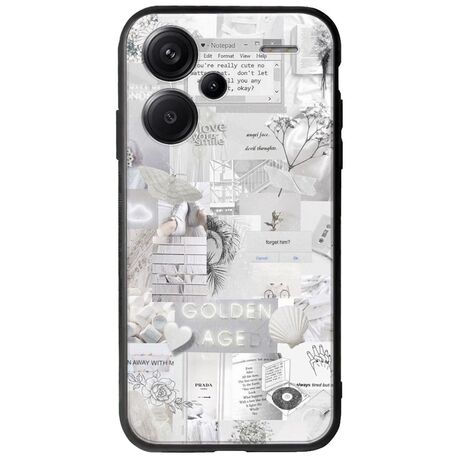 Aesthetic White Xiaomi Redmi Note 13 Pro Plus 5G Groove TPU (Tempered Glass και TPU)