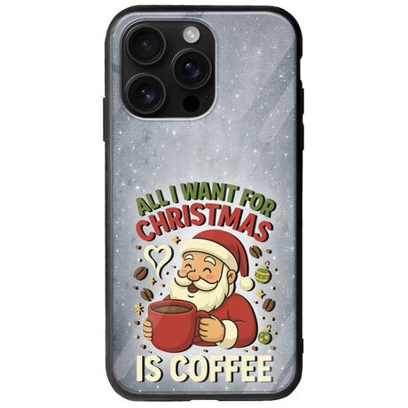 All I Want For Christmas Is - Coffee iPhone 16 Pro Max Groove TPU (Tempered Glass και TPU)