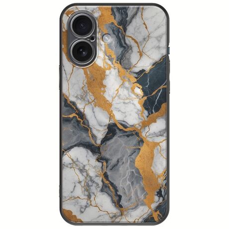 The Marble Collection - Artistic iPhone 17 Black TPU (Μαύρη Σιλικόνη)