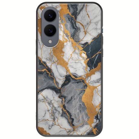 The Marble Collection - Artistic Samsung Galaxy S25 Edge 5G Black TPU (Μαύρη Σιλικόνη)