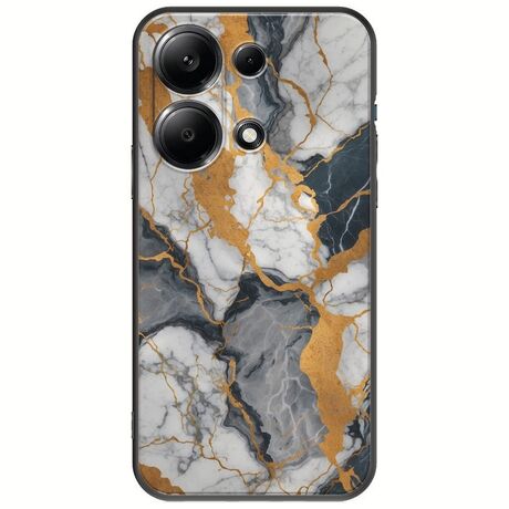 The Marble Collection - Artistic Xiaomi Redmi Note 14S Black TPU (Μαύρη Σιλικόνη)