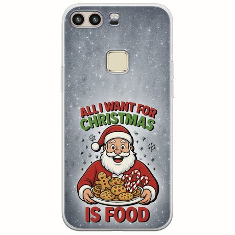 All I Want For Christmas Is - Food Huawei P9 Flexible TPU (Διάφανη Σιλικόνη)