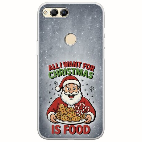 All I Want For Christmas Is - Food Huawei Honor 7X Flexible TPU (Διάφανη Σιλικόνη)